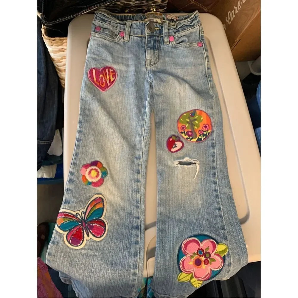 1989 Place BOHO Hippie Patched Jeans